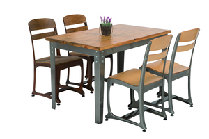 Design moderno Uso Speciale Struttura In Metallo Piano In Legno Tavolo Da Pranzo Ristorante Cafe Tavolo! - Product Image 4