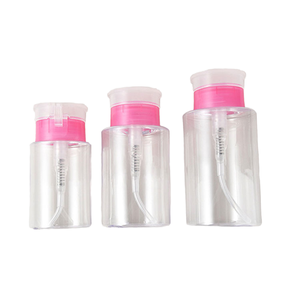 Stock <b>Plastic</b> Pink Screen Printed Nail <b>Polish</b> Remover Toner Makeup Remover Bottle 200ml for Pump Sprayer Skin Care Serum - Product Image 3