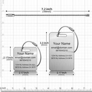 Fun Metal Backpacks <b>Tag</b> Laser Engraved Stainless Steel Custom Name <b>Id</b> Baggage <b>Tags</b> Travel Essentials Accessories - Product Image 2