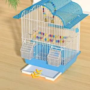 Bird Cage Centerpiece Wholesale Blue Small Chinese Aviary Bird Cage With Corner Roof Indoor