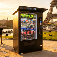 Distributeur automatique intelligent de snacks et de boissons IP65 pour extérieur, idéal pour les parcs, stations de ski et autres lieux extérieurs