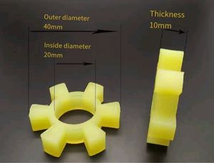 Poliuretano hexágono almofada flexível acoplamento anel de borracha hexágono T encosto pino contra roda almofada de borracha - Product Image 5