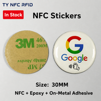 Autocollant NFC en époxy 13,56 MHz avec puce 1K, étiquette adhésive personnalisable pour l'automatisation des appareils