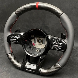 Volant en cuir perforé en fibre de carbone Ho't compatible avec Mercedes <span class=keywords><strong>AMG</strong></span> C63 E63 A45 CLA GLA CLS GLS W205 W204 G63 S63 GTS - Product Image 2