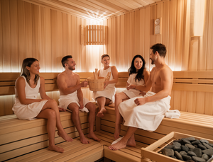 Экологическая многофункциональная традиционная оздоровительная система уличная канадская сауна с кубиками красного кедра и хромотерапией - Product Image 5