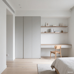 ตู้เสื้อผ้าห้องนอนแคนาดาพร้อมโต๊ะออกแบบที่กำหนดเองสไตล์ไม้เก็บเสื้อผ้าเฟอร์นิเจอร์ที่ทันสมัยสีขาว Lemari Pakaian - Product Image 5