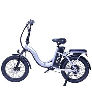 Vélo électrique pliable 48V 500W sans balais, vélo électrique longue portée, <span class=keywords><strong>Fatbike</strong></span> à suspension intégrale, vélo électrique à pneus larges 20 pouces avec cadre bas - Product Image 2