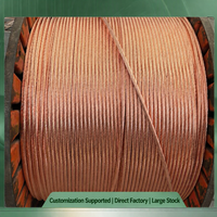 Fil torsadé CCS 37x2,25 mm, 25 % de conductivité, anti-corrosion, en acier plaqué cuivre, pour mise à la terre