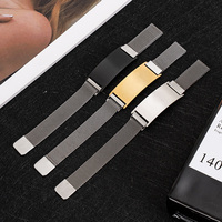 Gelang Pasangan Trendy dari Baja Anti Karat dengan Jaring, Dapat Dikustomisasi,  Personalisasi,  Kosong, Magnetik, untuk Pria