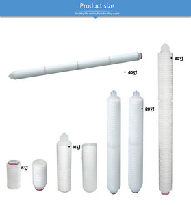 PP plisado membrana cartucho de filtro de agua con 0,22 um 0,45 um 1 um - Product Image 6