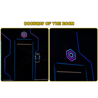 Panel Interactivo de Juego con Luces LED RGB para Pared, 10W, Controlado por Software, para Salas de Juego Comerciales, de Metal, ABS y PP