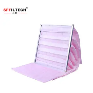 Commercio all'ingrosso filtro aria hepa F5 tasca filtro aria lavabile sacchetto ahu filtri