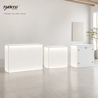 Comptoir d'accueil lumineux à LED pour clinique médicale professionnelle, table d'enregistrement portable pour entrée d'hôpital