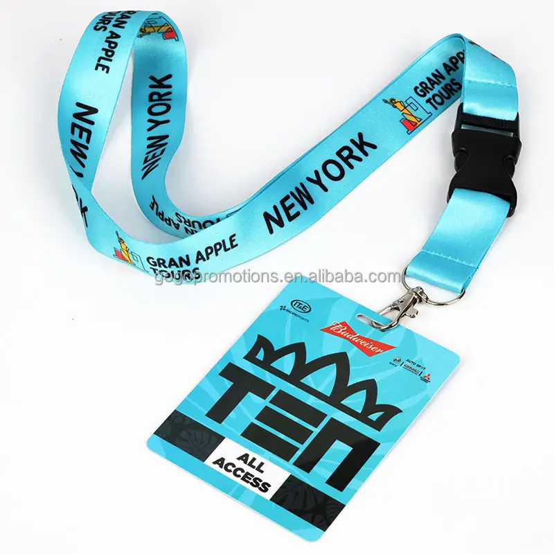 Custom Logo Dye Sublimatie Polyester Sleutelhanger Lanyards Groothandel Nek Lanyard Strap