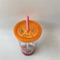 Gobelet à bec verseur en plastique durable de 17 oz avec paille, motif de Noël, personnalisable, réutilisable, unisexe, les lumières brillent pour les cadeaux/le bureau/les fêtes