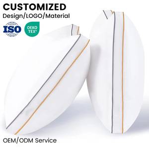 Gối Giường Vi Sợi Thay Thế Cho Khách Sạn Màu Trắng Xuống Với Miếng Chèn Sợi Nhỏ Mềm 2 Inch - Product Image 1