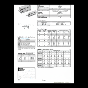 Pièces pneumatiques de CU16-40D de modèle de cylindre de bâti libre de SMC Pneumatics - Product Image 1