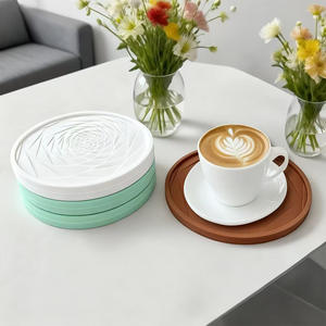 Sous-verres multifonctionnels en silicone à motif floral, tapis résistants à la chaleur pour tasses, mugs et café, pour le bureau, la maison et la cuisine - Product Image 2