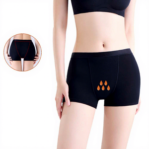 Mutande Mestruali a 4 Strati, Boxer per Flusso Abbondante in Bambù, Pantaloncini di Sicurezza ad Asciugatura Rapida per Ciclo Femminile - Product Image 1