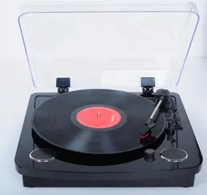 Novo acabamento de piano gravação de disco de vinil gramofone turntable jogador