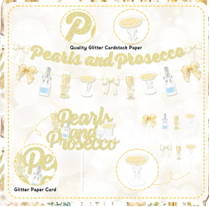 Kit de Decoración para Fiesta de Despedida de Soltera con Perlas y <span class=keywords><strong>Prosecco</strong></span>, Guirnalda de Banderines Colgantes, Globos de Helio y Látex, Adornos para Cupcakes y Pasteles - Product Image 4