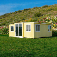Maison mobile pliable 2-3 chambres, mini-maison modulaire préfabriquée, maison conteneur extensible de luxe 20ft 30ft 40ft avec cuisine et salle de bain