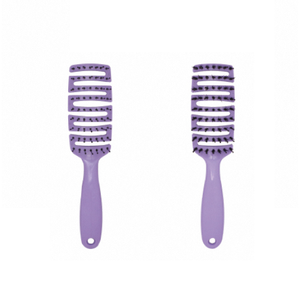 Cepillo profesional de cerámica con mango de goma antideslizante y cerdas suaves de jabalí para desenredar el cabello rizado - Product Image 3