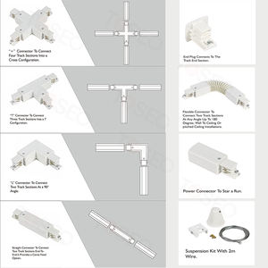 <span class=keywords><strong>Rail</strong></span> d'éclairage LED à 4 fils Design moderne <span class=keywords><strong>Rail</strong></span> de guidage en aluminium pour la décoration intérieure et le magasin de vêtements - Product Image 4