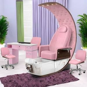 Venta caliente fácil operar sillas de pedicura móviles portátiles de lujo baratas con bandeja de manicura - Product Image 4