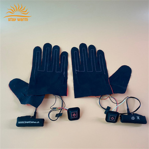 Factory Customizable 3.7V 7.4V 12V Ultra-<b>Thin</b> Carbon Fiber Heating Pads Elements for Heated <b>Gloves</b> 3 Level Controller - Product Image 2