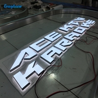 Enseigne LED personnalisée pour publicité, enseigne lumineuse LED 3D rétroéclairée en acrylique pour salon de beauté, logo mural