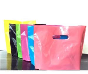 Bolsas de compras de plástico HDPE troqueladas de alta calidad de Vietnam con logotipo personalizado, tamaño y Color personalizables reciclables - Product Image 6