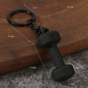 <b>Rubber</b> Fitness <b>Dumbbell</b> Keychain Charm for Gym Gifts Sports Giveaways and Backpack Accessories - Product Image 2