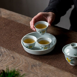 Hand Painted Loquat <b>Teacup</b> Porcelain Master Cup New Chinese Style Afternoon Tea Use Dehua County Origin - Product Image 4