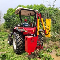 Tracteur Lovol 75 ch avec bras de débroussailleuse hydraulique monté à l'arrière