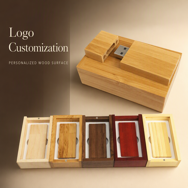 Wedding Anniversary Gift Personalised Flash Drive Rectangle Wooden Usb Flash Disk 2.0 16GB 32GB 64 GB Wood Flash Memory