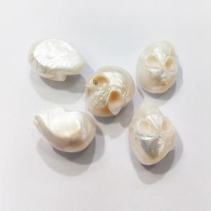 ขายส่งมือธรรมชาติแกะสลักกะโหลกแท้ลูกปัดมุกน้ำจืด0.8มิลลิเมตรเต็มหลุมเครื่องประดับสำหรับการทำต่างหูสร้อยคอจี้ - Product Image 4