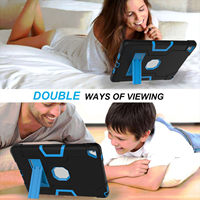 Vente en gros d'armure robuste antichoc Protection anti-chute avec béquille Étui en silicone pour tablette pour ipad 9.7 2017 2018 Air2