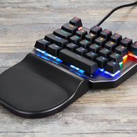 Clavier numérique mécanique filaire USB 27 touches Mini Numpad arc-en-ciel clavier rétroéclairé ordinateur portable tablette