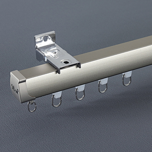 2022 Phong Cách Mới Đôi Khung Miễn Phí Rèm Đường Sắt Trần Nhôm S Fold Sheer Rèm Theo Dõi Đường Sắt Cho Trang Trí Nhà - Product Image 5