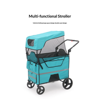 Chariot pliable de conception nouvelle, chariots couverts pour enfants pour le camping en plein air
