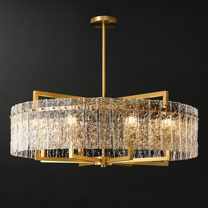 Luxury Round <b>Chandelier</b> Gold LED Ten Head <b>Lighting</b> For Living Room Bedroom Study High Brightness - Product Image 1