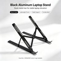 Support Ergonomique pour Ordinateur Portable OEM en Métal, Réglable sur 7 Niveaux, pour Ordinateurs Portables jusqu'à 15,6 Pouces et Tablettes