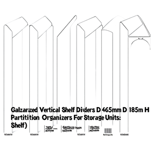 Fami Galvanized Vertical <b>Shelf</b> Dividers 465mm D 185mm H Metal Partition Organizers For Storage <b>Units</b> - Product Image 3