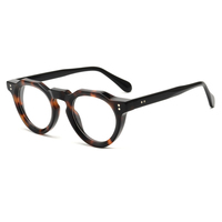 Gafas Transparentes Gruesas de Moda para Hombre 2026, Gafas Redondas Vintage, Monturas de Acetato