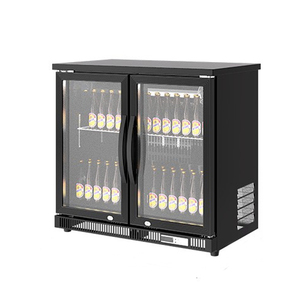 Mini-réfrigérateur de bar à porte vitrée simple, blanc/noir, avec étagères réglables, commande numérique, grande capacité, pour usage commercial et domestique - Product Image 2