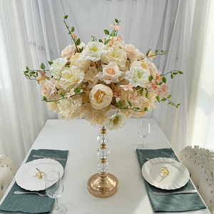 QYY-Q246 Meilleure Vente Grandes Compositions Florales <span class=keywords><strong>de</strong></span> Mariage Boule <span class=keywords><strong>de</strong></span> Fleurs Artificielles en Soie Grande <span class=keywords><strong>Rose</strong></span> - Product Image 5