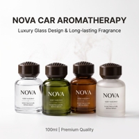 NOVA Désodorisant de voiture portable personnalisable en verre liquide, longue durée, sans BPA, sans alcool, et diffuseur d'air intelligent pour voiture