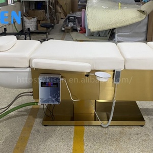 Kisen Luxury Water Mixer Gold Navy Beauty Salon Electric 3 Motors Shampoo Chair with Water Circulation for Barber Shop - Product Image 6