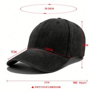 Distressed Cotton Baseball Cap - Custom Logo Embroidered Washed <b>Hat</b> - Product Image 4